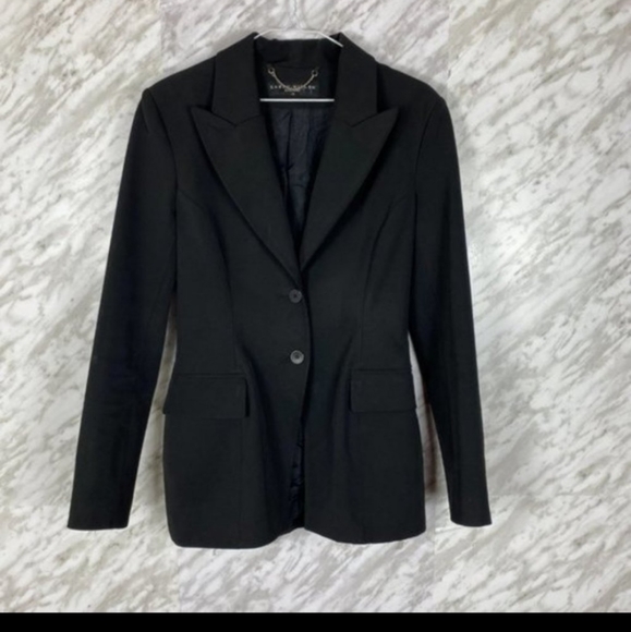 Karen Millen Blazer - Size US 8 - Black, Classic, 2 Button - Picture 2 of 7